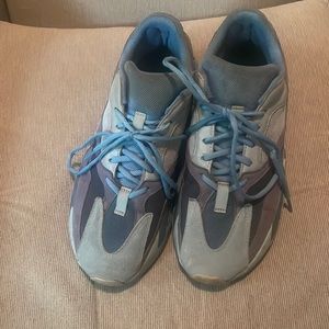 Yeezy wave runners in the coveted blue color way.